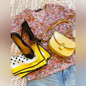 Cacharel floral cotton shirt size L